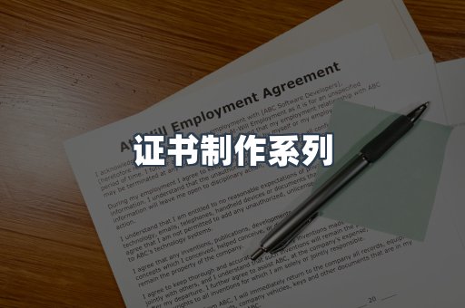 证书制作系列